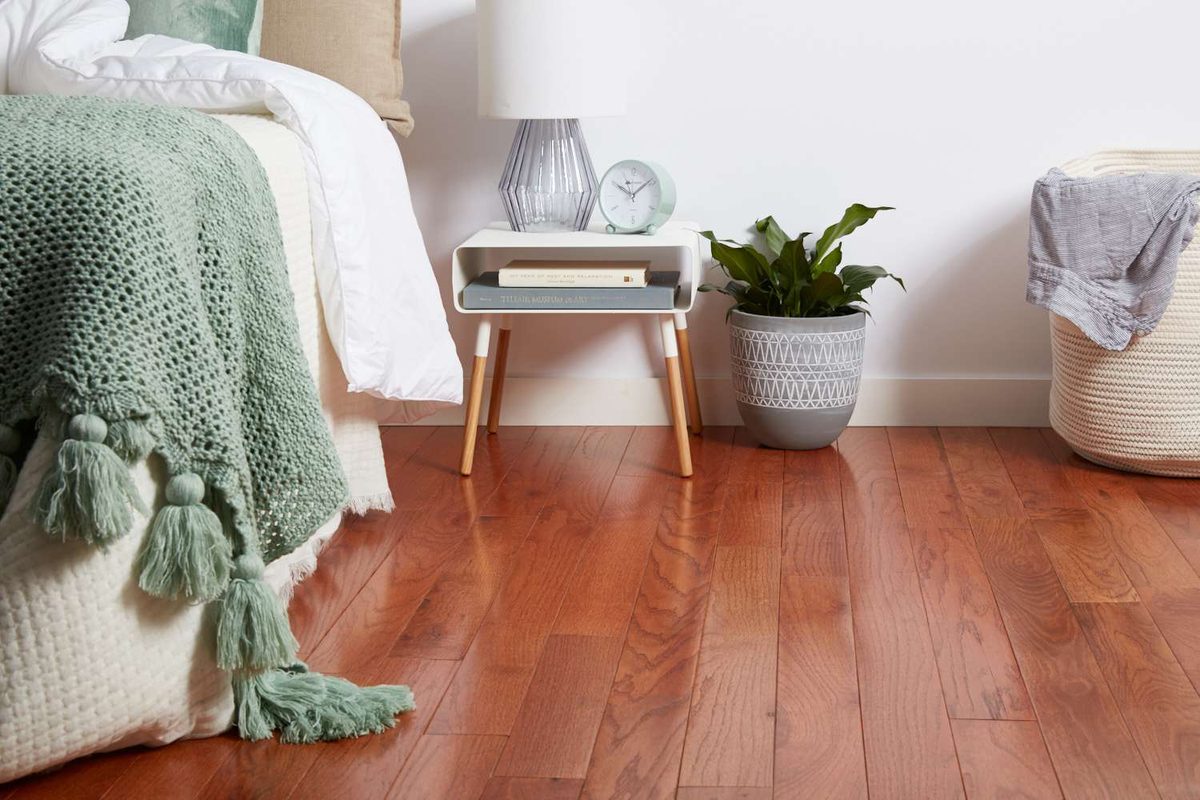 Bedroom hardwood flooring